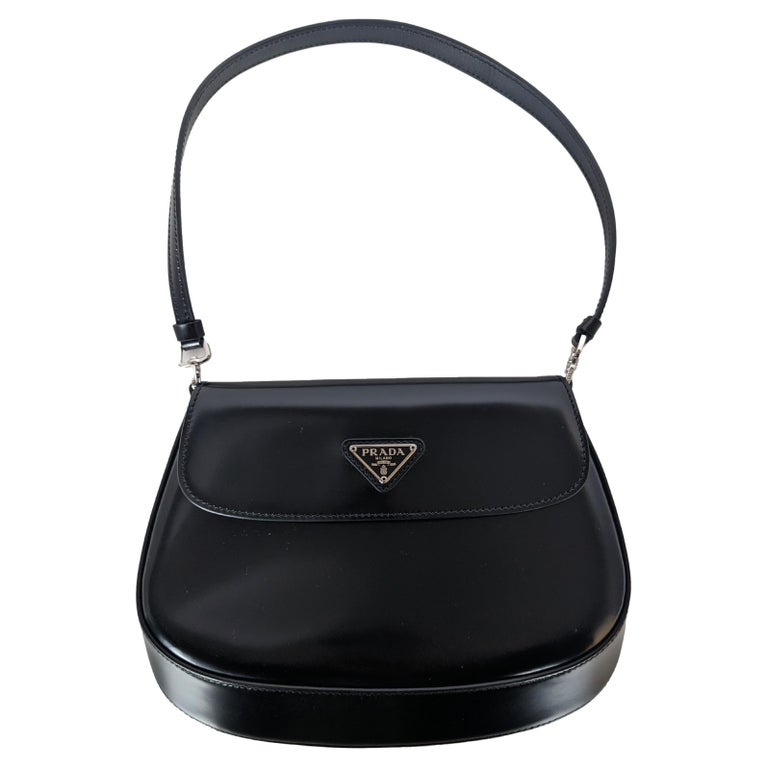 Black Prada Cleo Flap Shoulder Bag – Designer Revival
