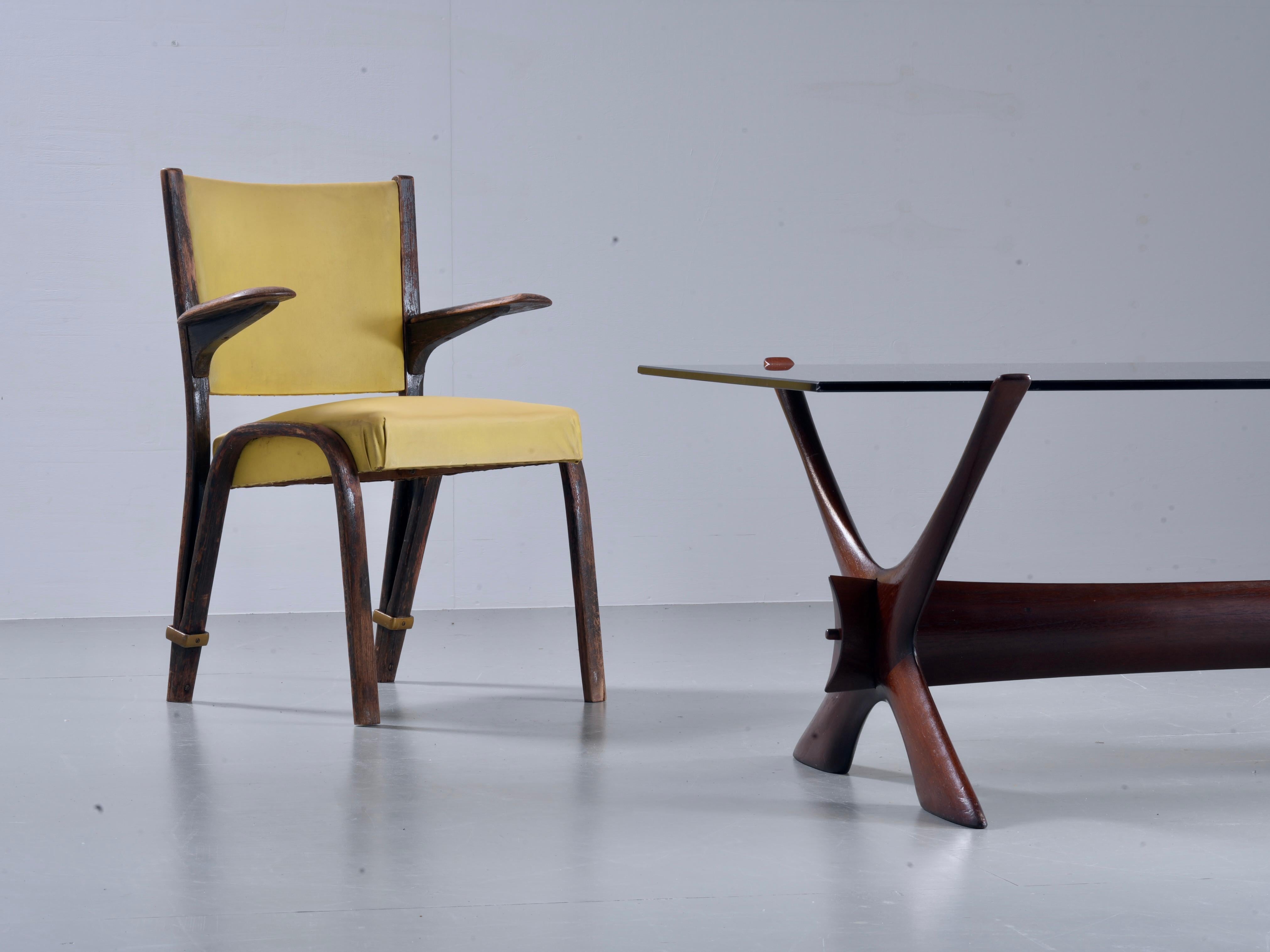 Tavolino 'Condor' di Fredrik Schriever-Abeln per Orbro Glass, Svezia, anni '60 in vendita 5