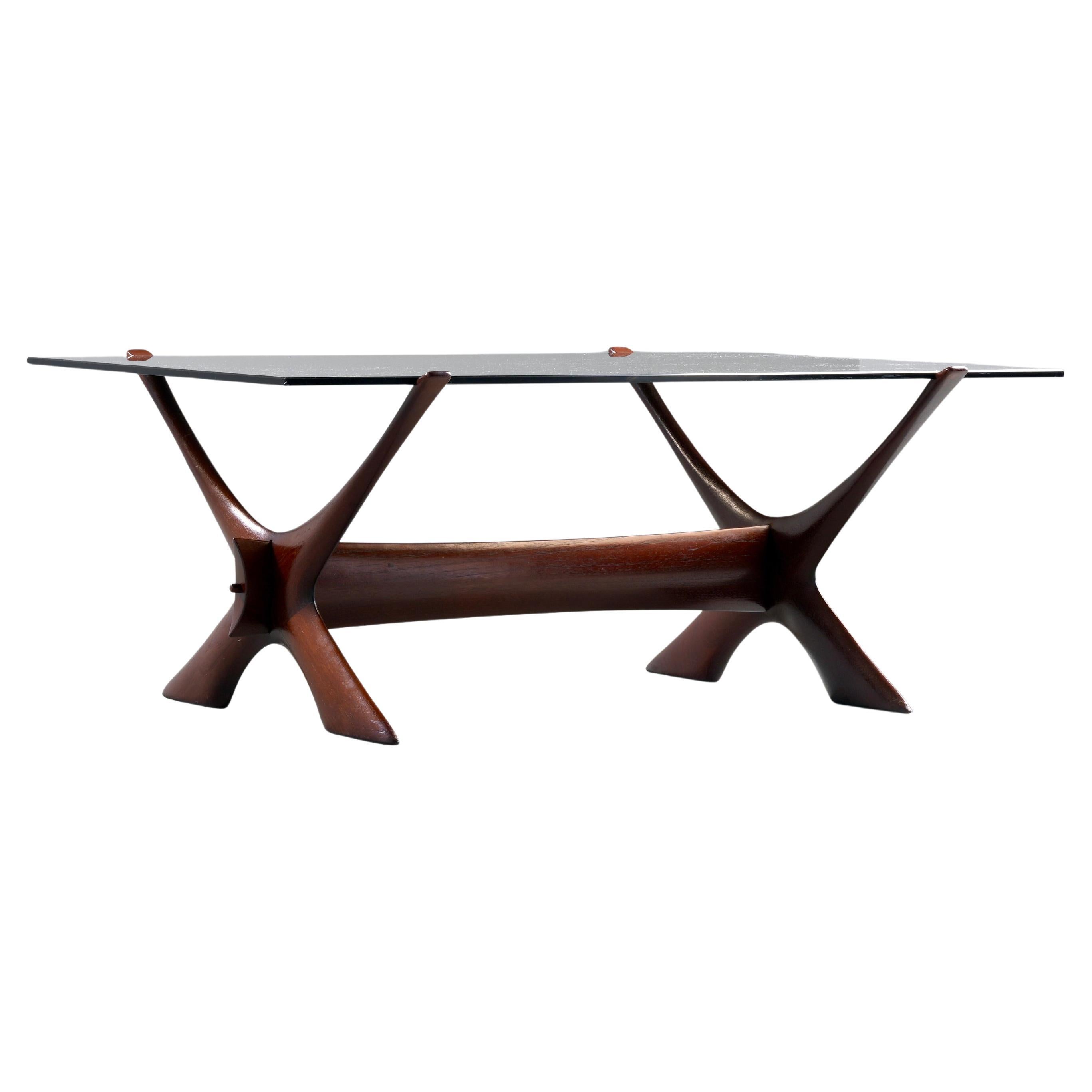 Couchtisch „Condor“ von Fredrik Schriever-Abeln für Orbro Glass, Schweden, 1960er Jahre