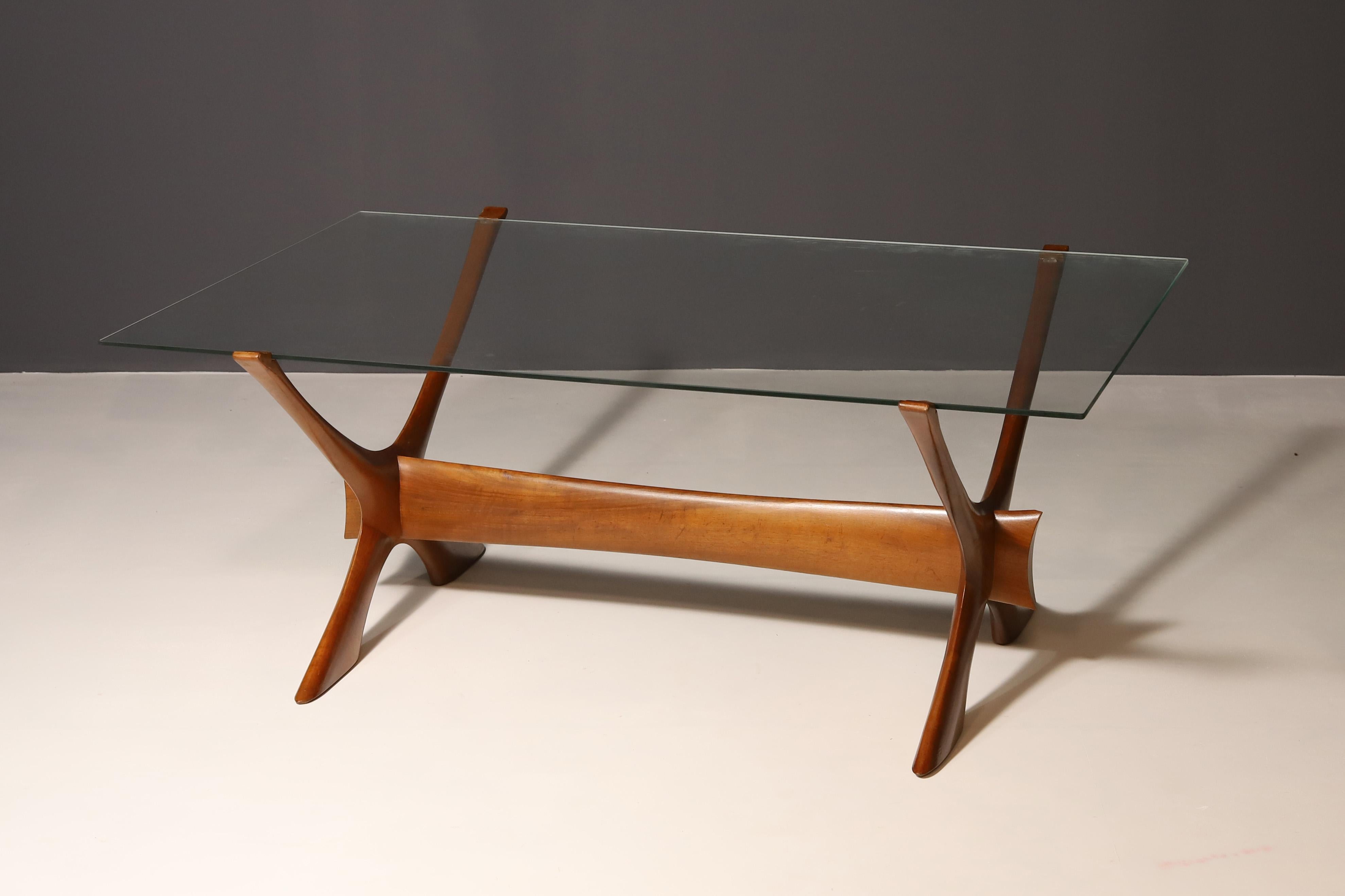 Condor Couchtisch von Fredrik Schriever-Abeln für Örebro Glass, 1960er Jahre (Moderne der Mitte des Jahrhunderts) im Angebot
