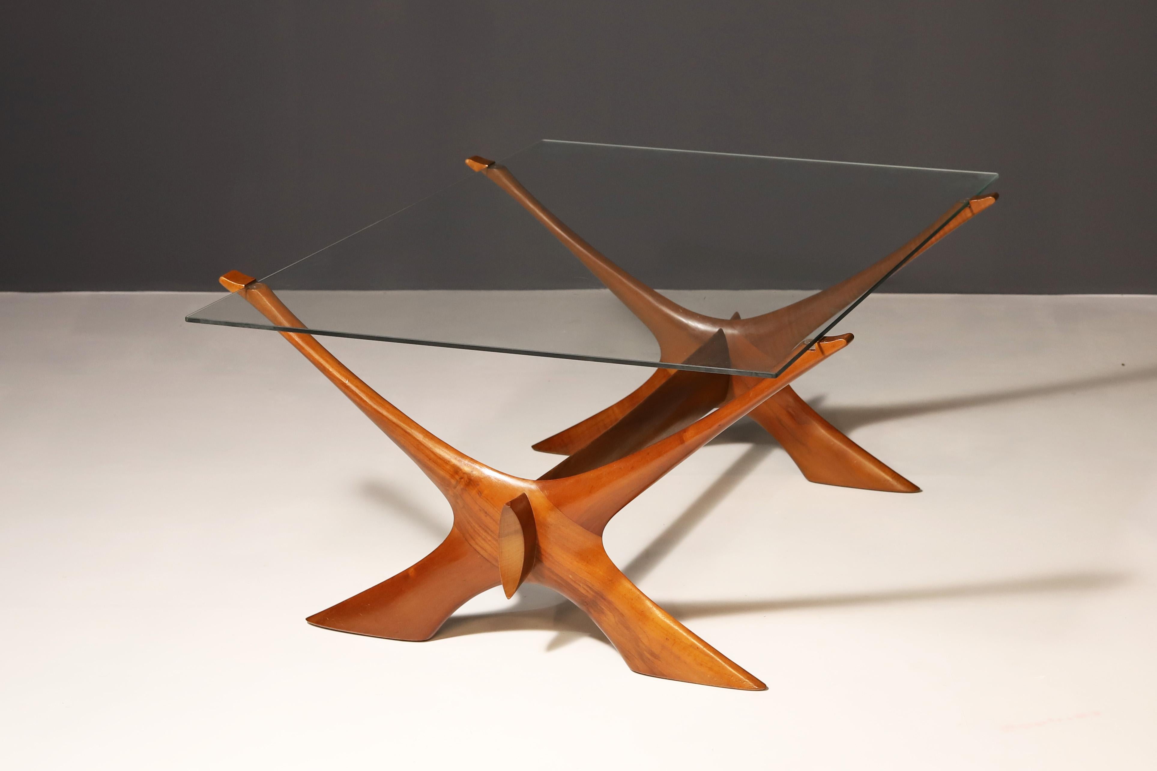 Condor Couchtisch von Fredrik Schriever-Abeln für Örebro Glass, 1960er Jahre im Zustand „Gut“ im Angebot in Prague 8, CZ