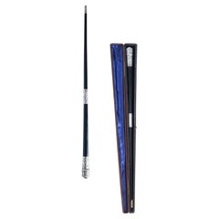 CONDUCTOR'S BATON 1893 Antique Ebony Wood And .925 Sterling Silver In Case