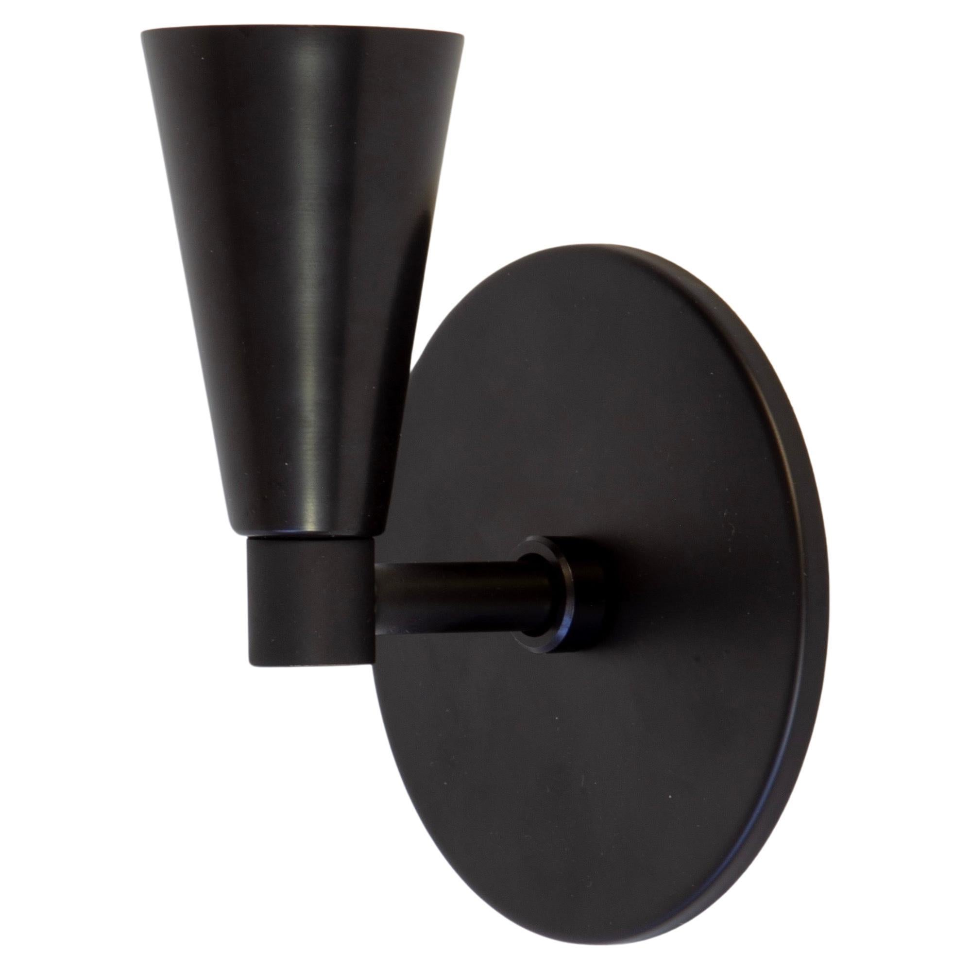 Cone 1 Wall Sconce by Research.Lighting, Black, Made to Order
