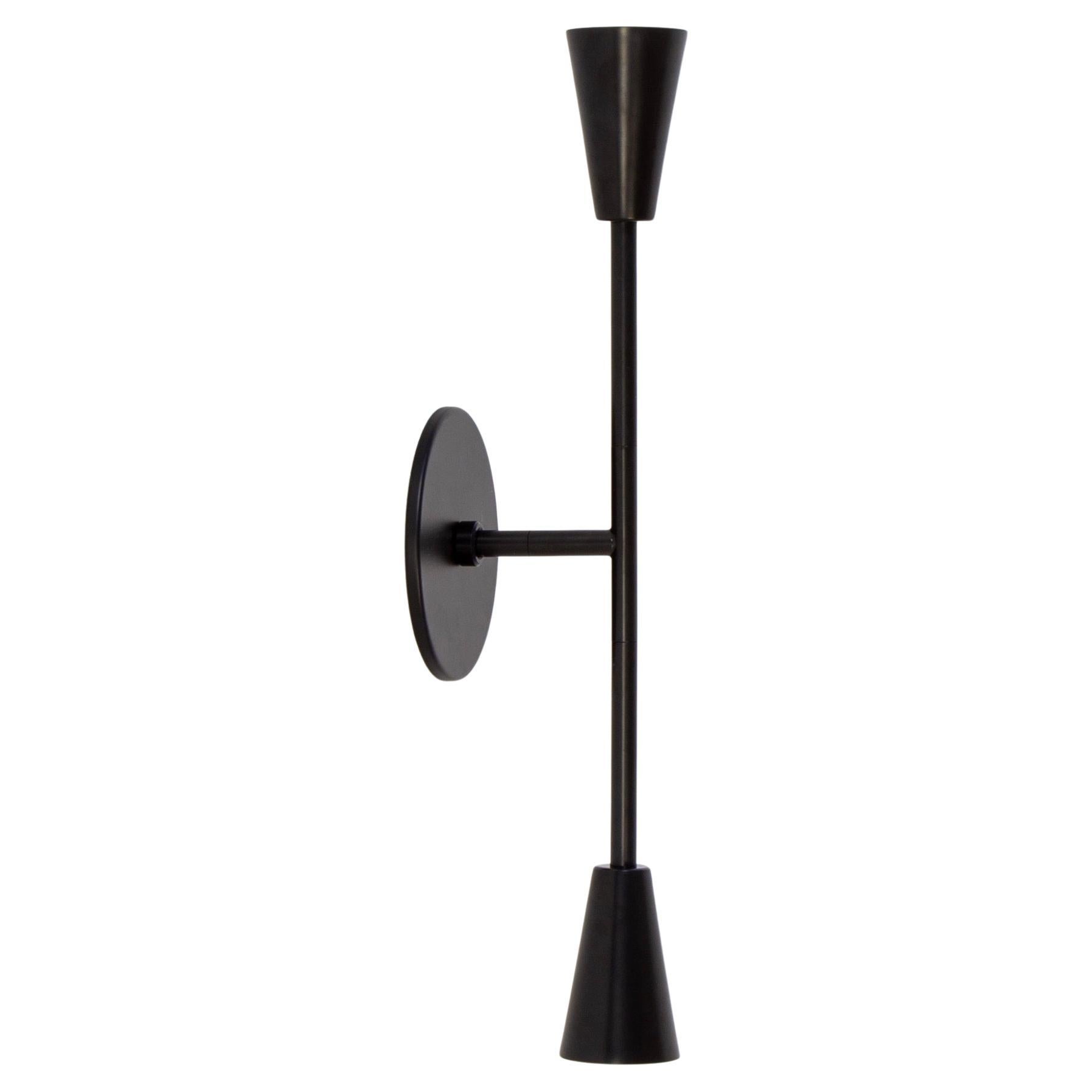 Cone 2 Vanity Sconce, Large, by Research.Lighting, Black, In Stock