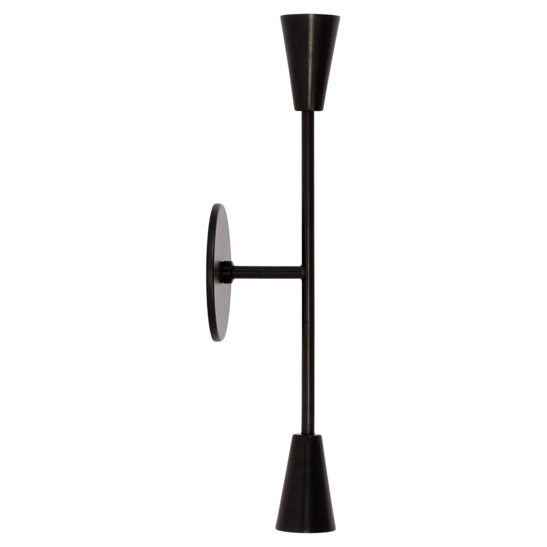 Cone 2 Vanity Sconce, Large, by Research.Lighting, Black, Made to Order