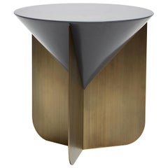 Cone Blue and Gray Side Table by Matteo Zorzenoni