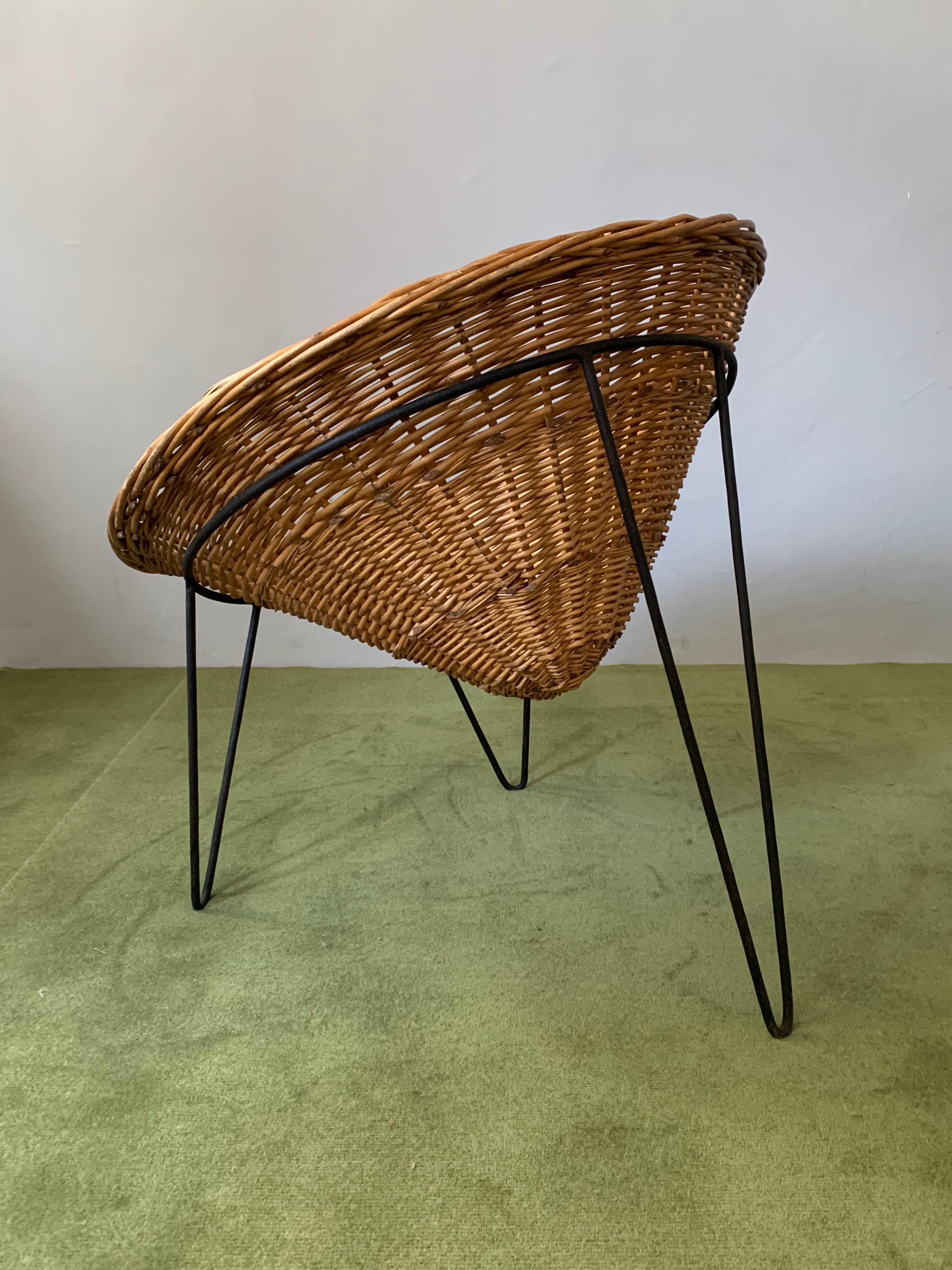 Steel Cone Chair by Sir Terence Conran 1950's  For Sale