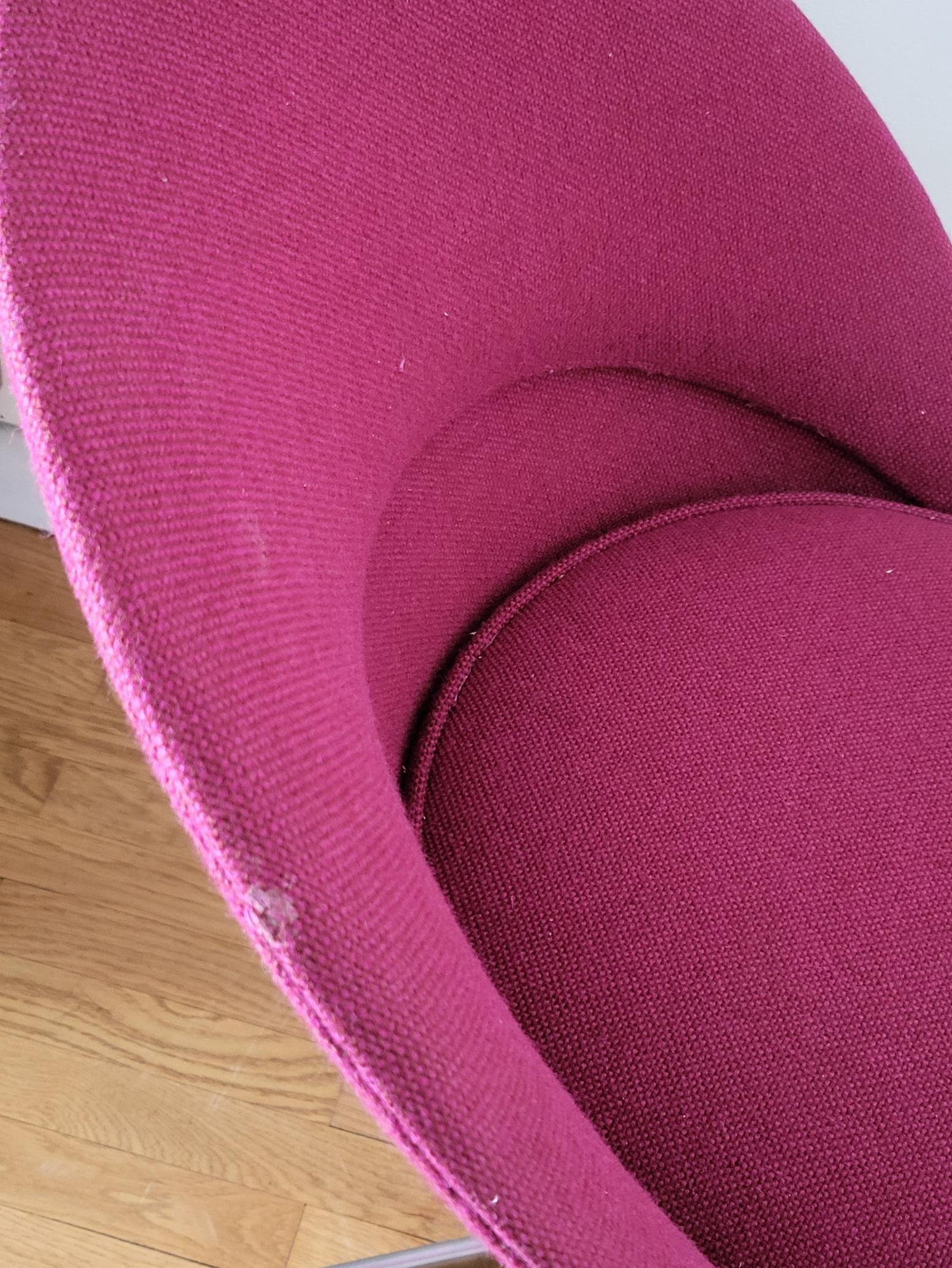 20th Century Cone Chair Verner Panton par Vitra en tissus rose fuchsia  Design 1960 For Sale