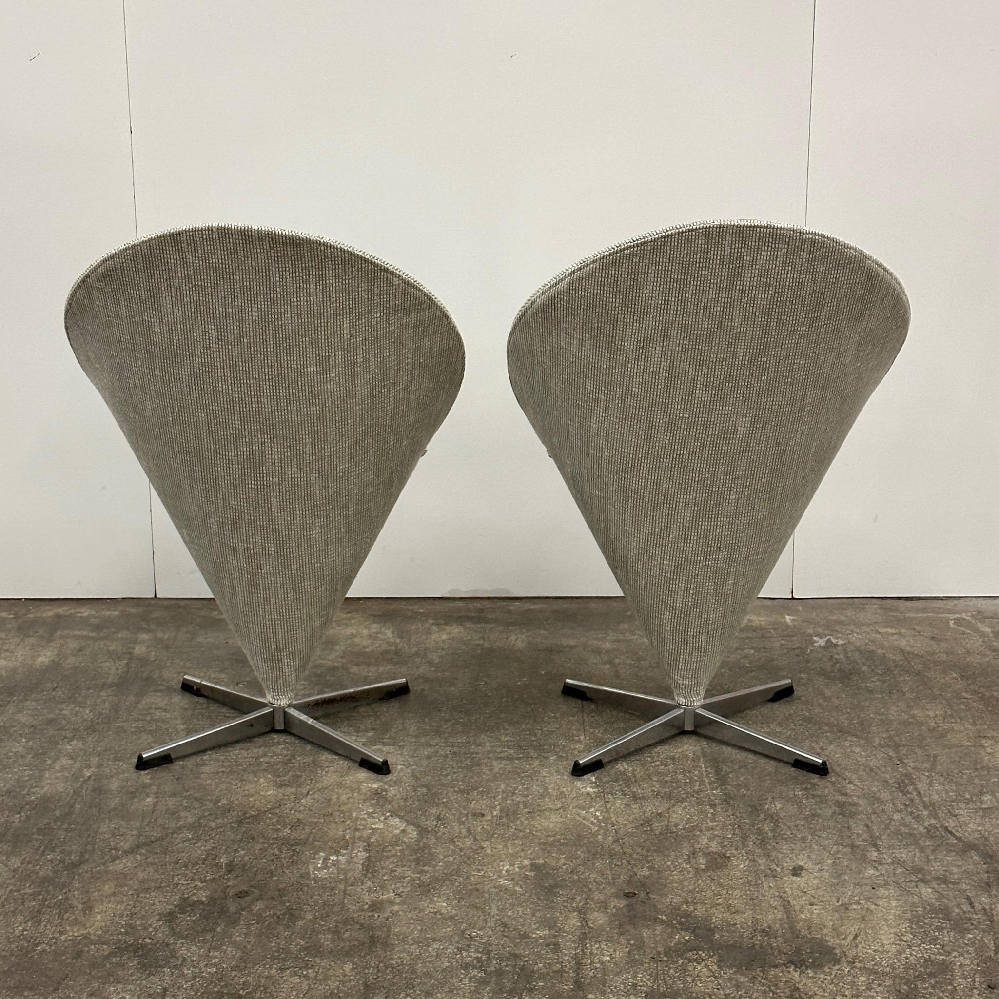 Mid-Century Modern Cone Chairs by Verner Panton for Plus Linje