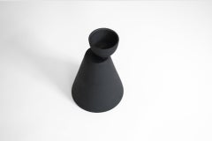 Cone Charred Vase in "Barro Preto" Handcrafted in Portugal by Origin Made