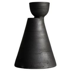 Cone Charred Vase in "Barro Preto" Handcrafted in Portugal by Origin Made