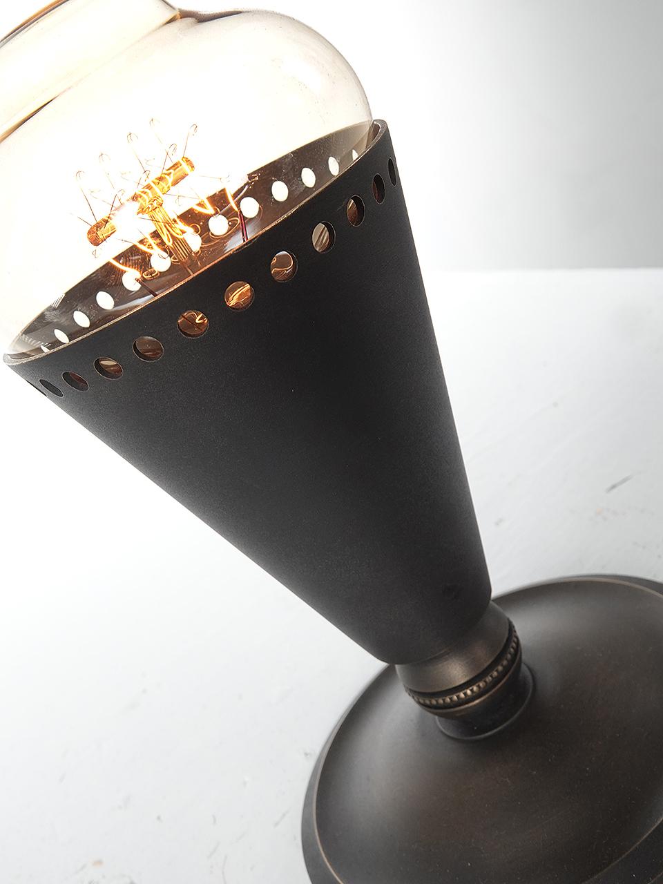 Mid-Century Modern Cone Flush Mount Lamp