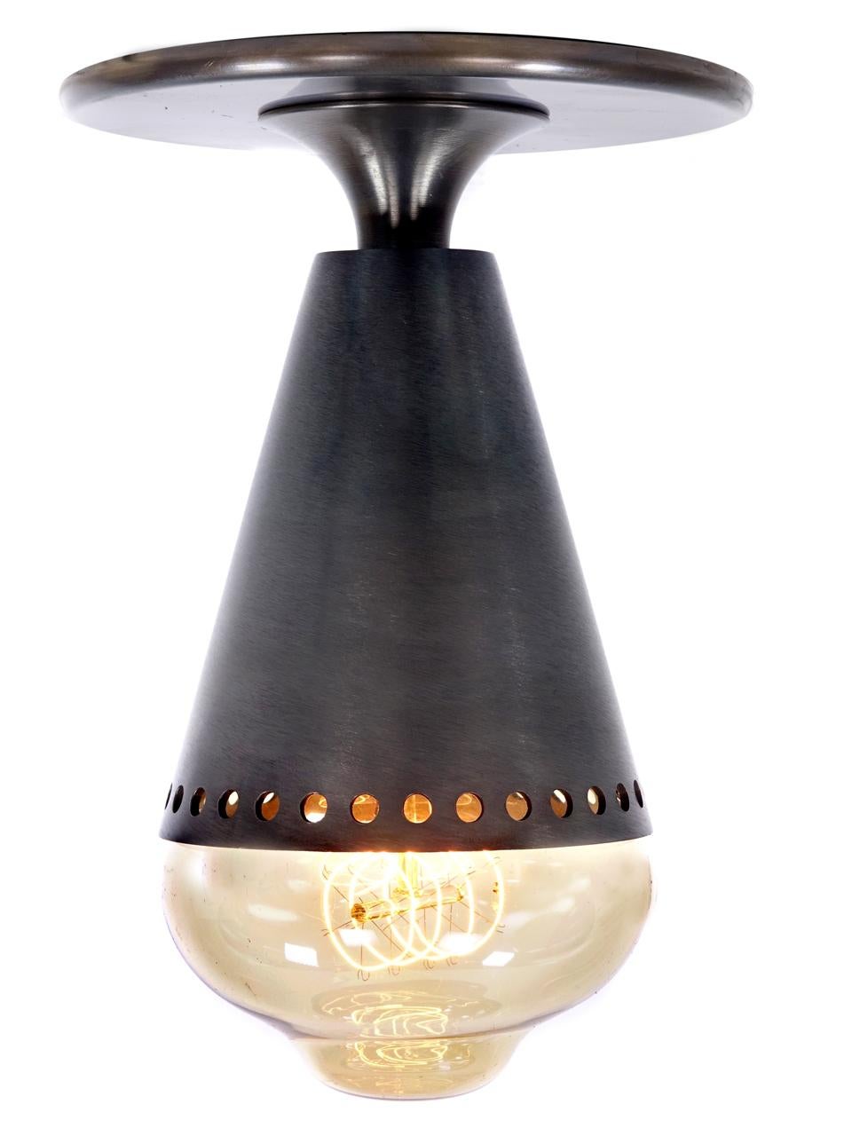 Italian Cone Flushmount Lamp