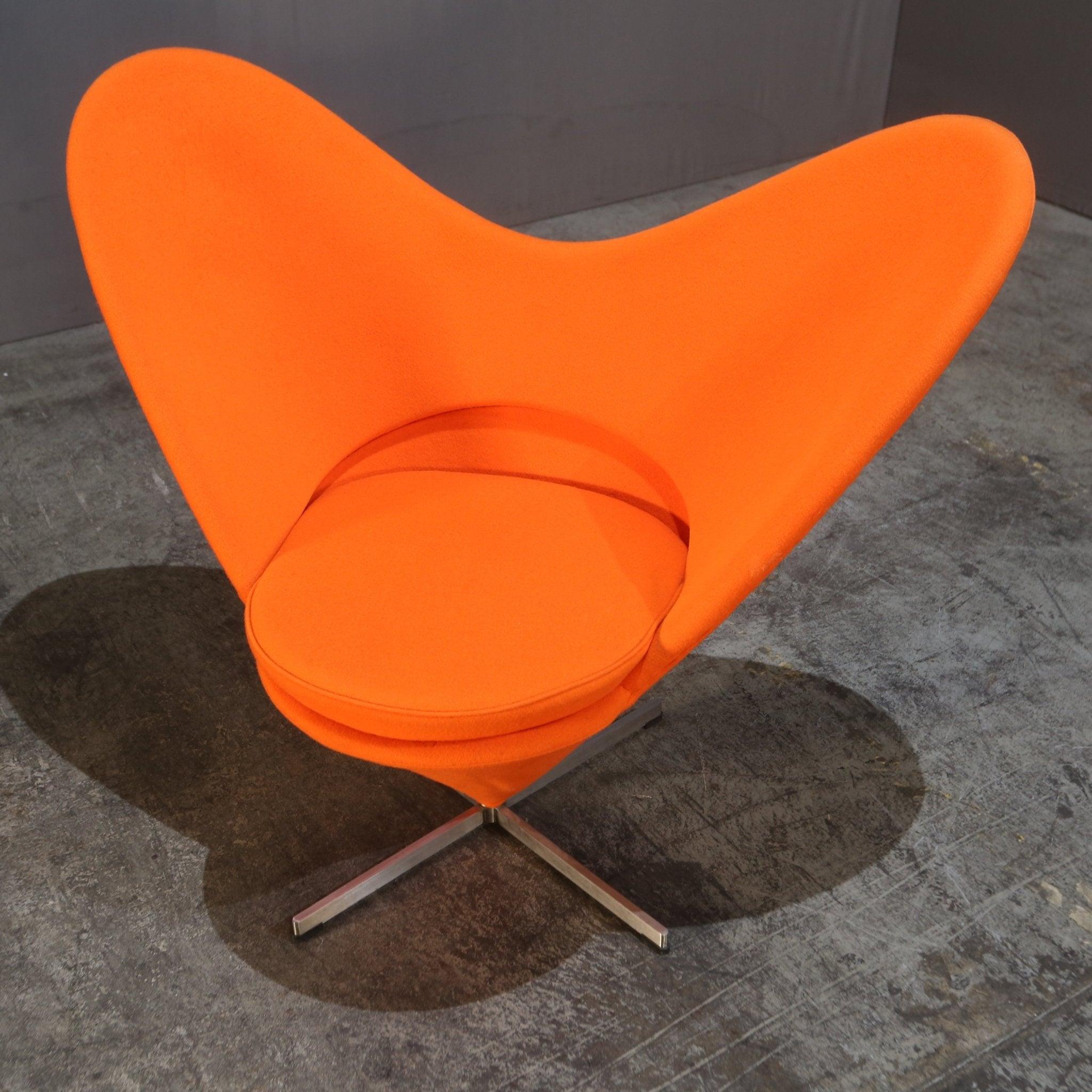 Modern Cone Heart Chair by Verner Panton