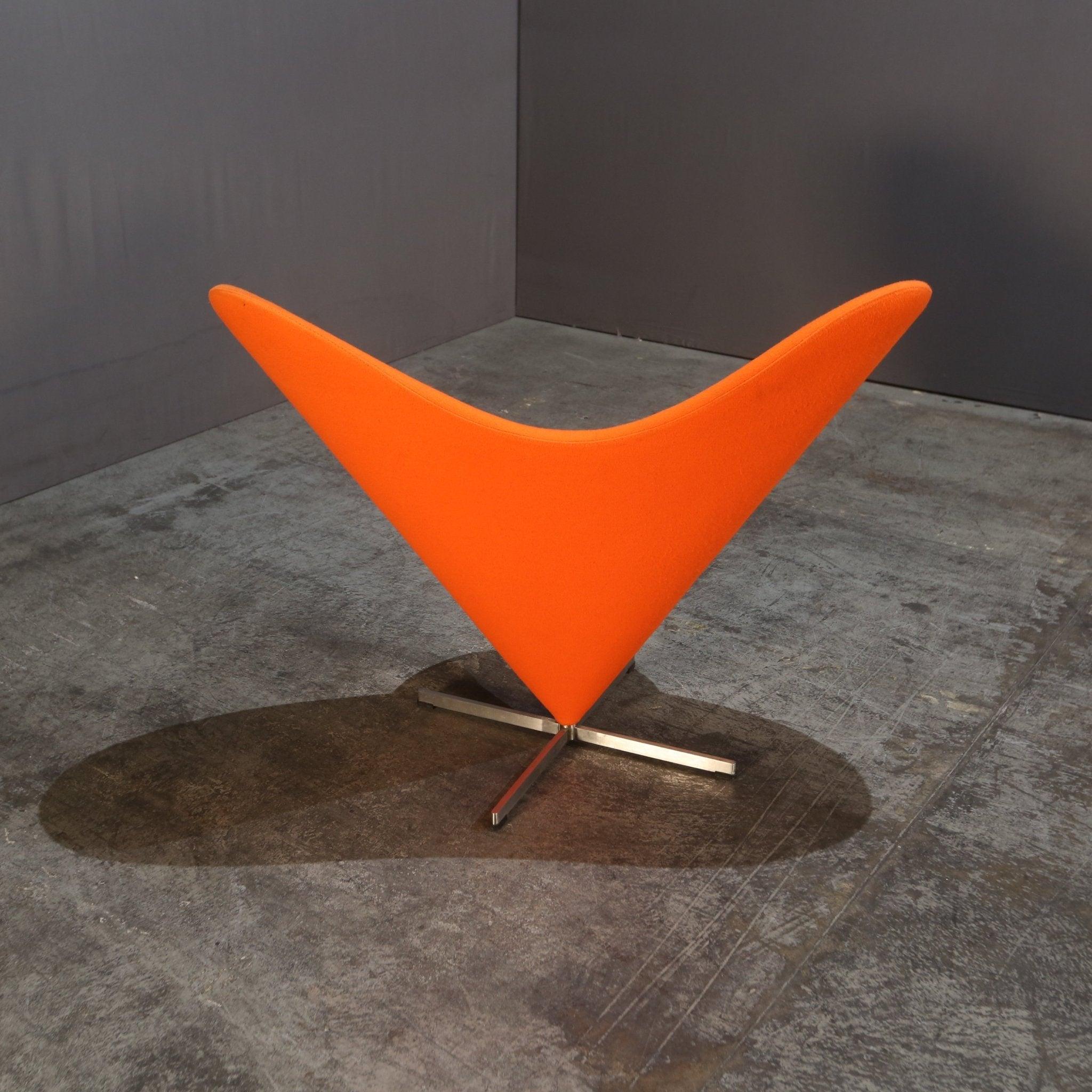 Contemporary Cone Heart Chair by Verner Panton