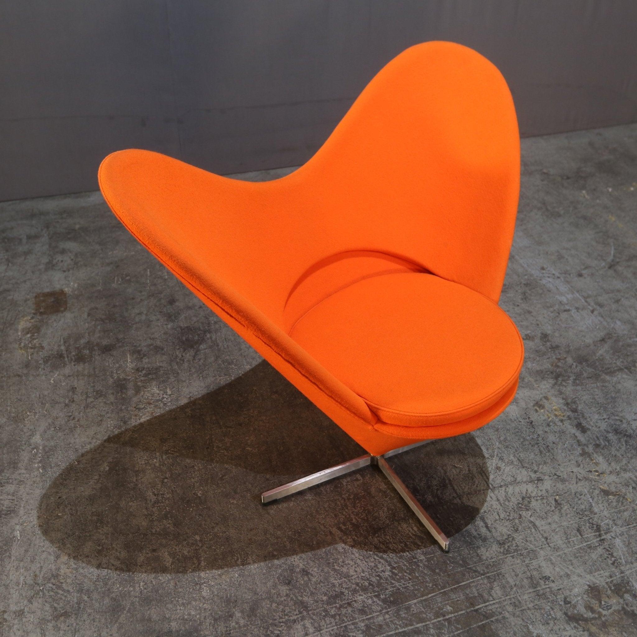 Metal Cone Heart Chair by Verner Panton