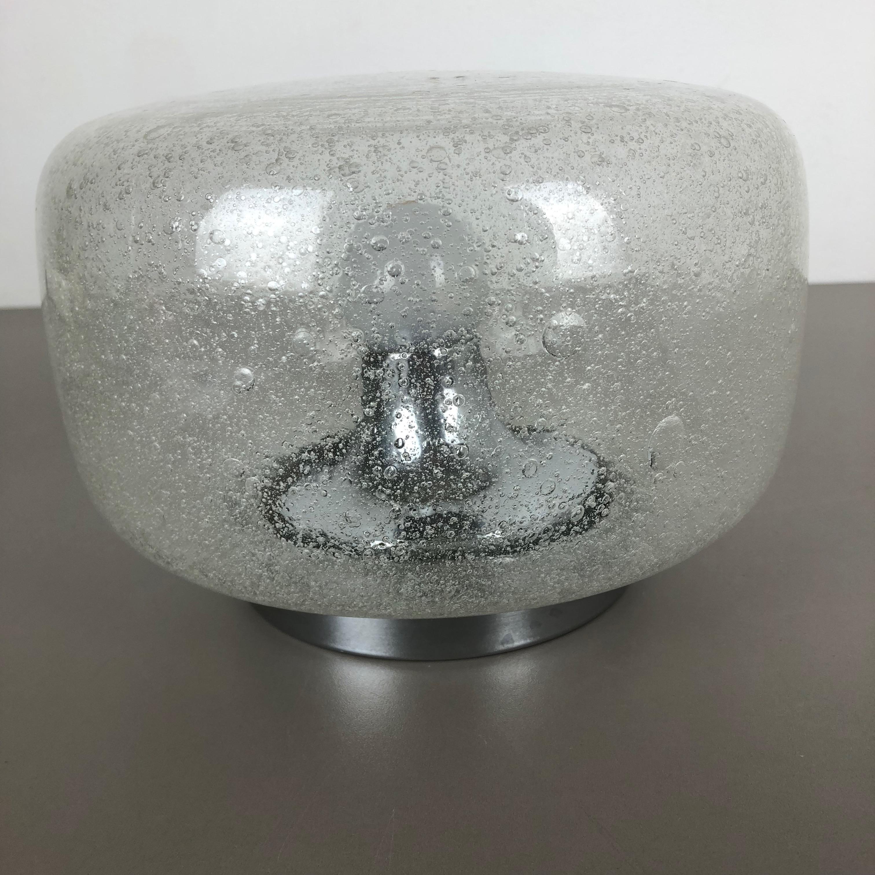 Cone Ice Glass Bubble Wall Light Made by Hillebrand Leuchten, Germany For Sale 4
