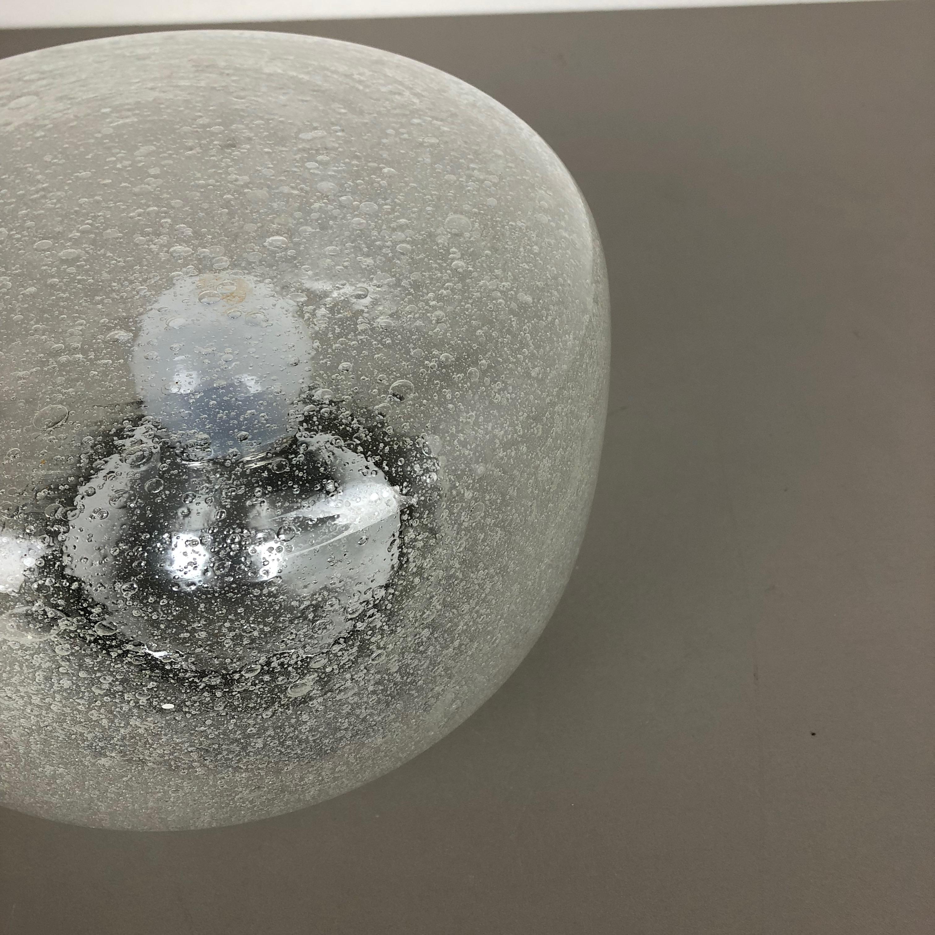 Cone Ice Glass Bubble Wall Light Made by Hillebrand Leuchten, Germany For Sale 6