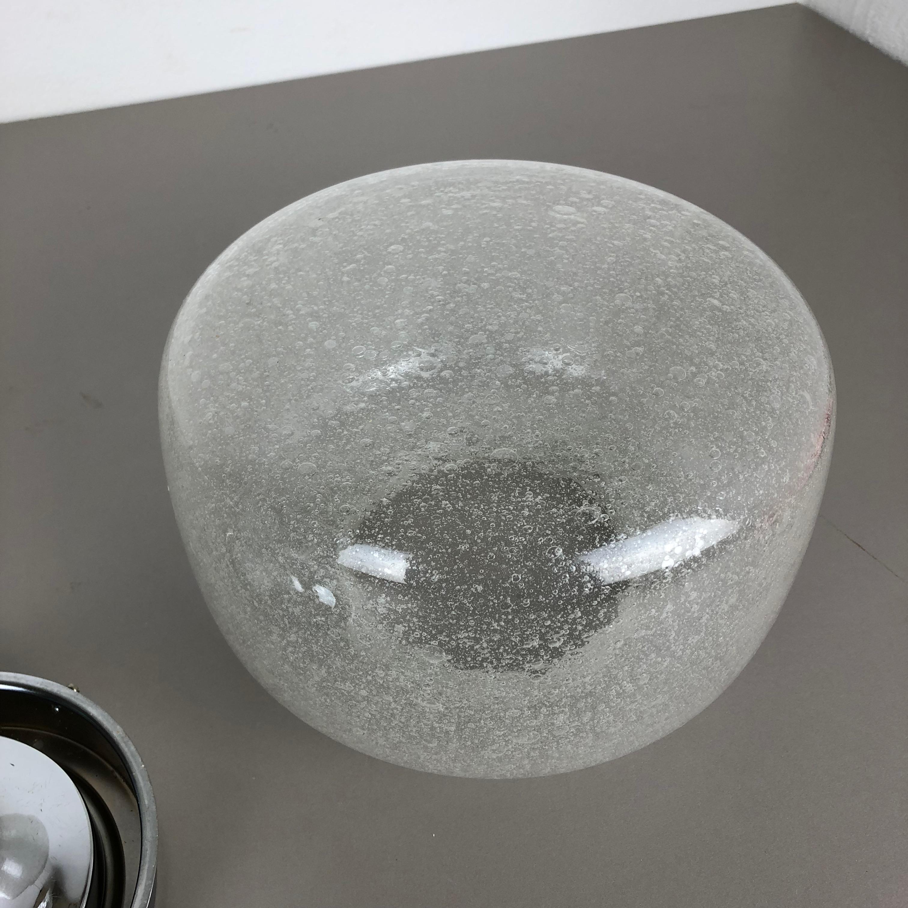 Cone Ice Glass Bubble Wall Light Made by Hillebrand Leuchten, Germany For Sale 10
