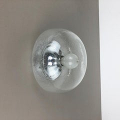 Cone Ice Glass Bubble Wall Light Made by Hillebrand Leuchten, Germany