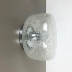 Cone Ice Glass Bubble Wall Light Made by Hillebrand Leuchten, Germany
