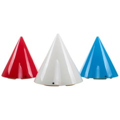 Cone Lights, Set of 3 Ultra Rare Wall Lamps/Table Lamps by Verner Panton in 1995