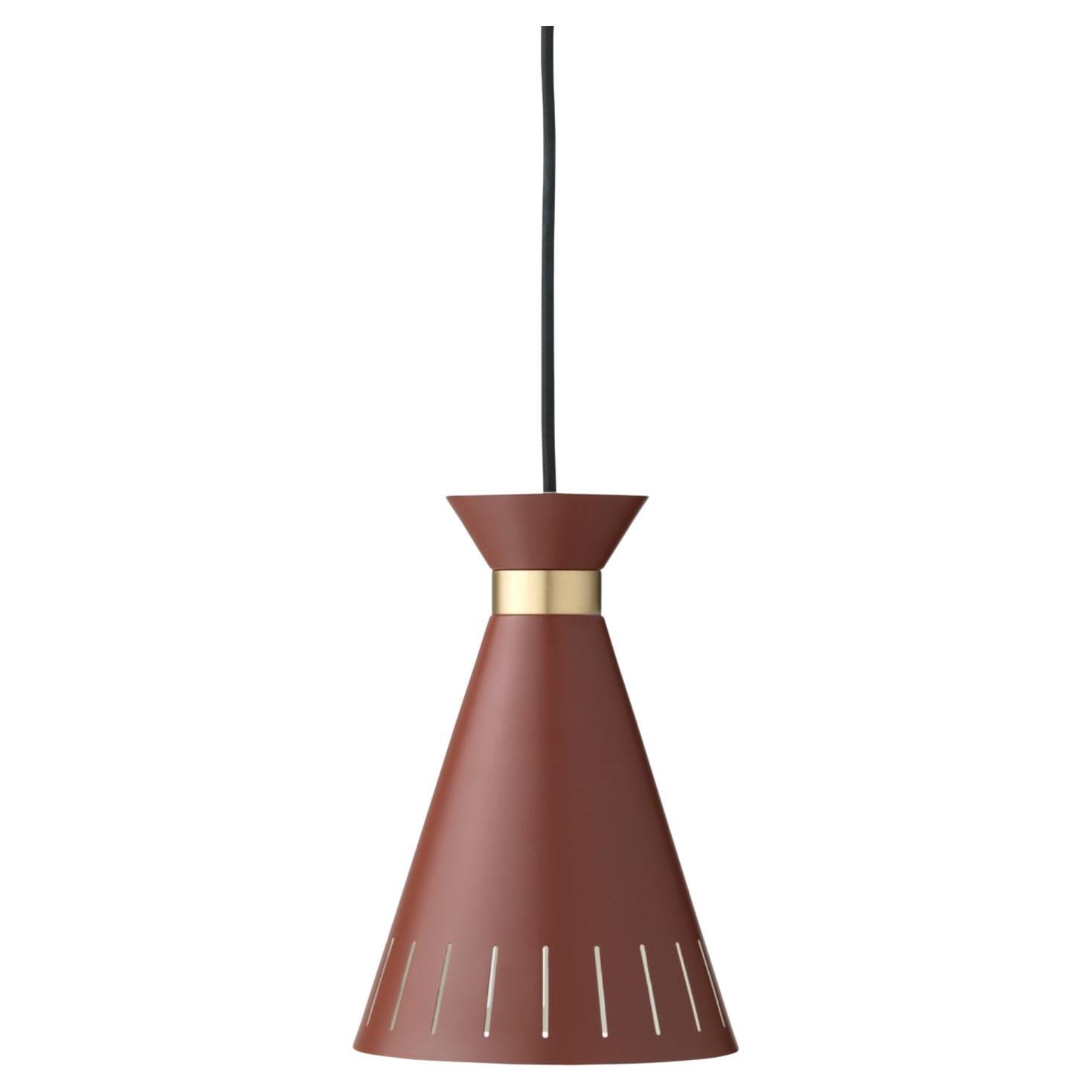 Cone Oxide Red Pendant by Warm Nordic For Sale