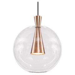 Cone Pendant Lamp and Shade 'Small' by Marc Wood, Handmade Brass Lamp w/GU10