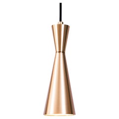Cone Pendant Lamp, Medium by Marc Wood, Handmade Brass Lamp with GU10 LED bulbs