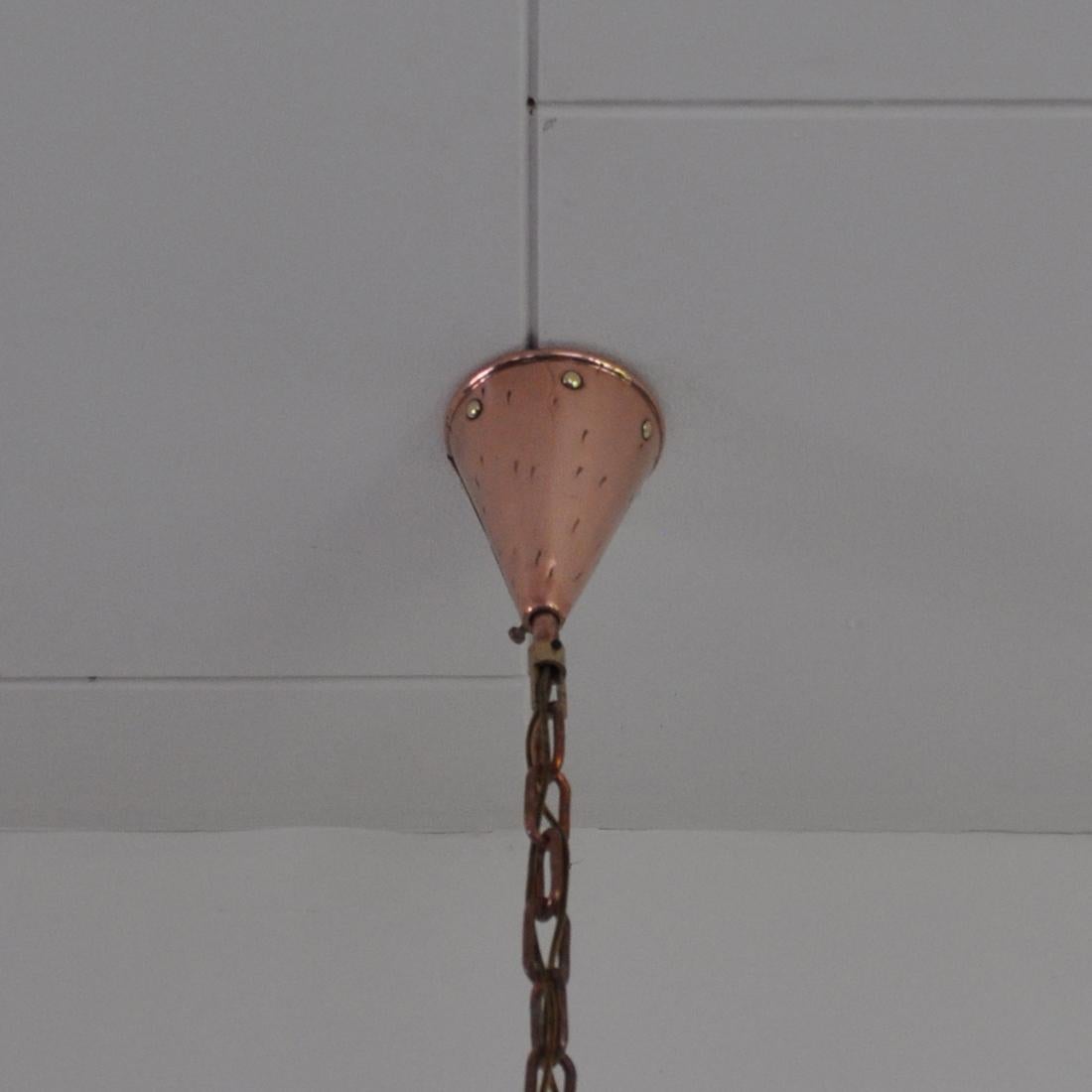 Cone Shaped Handcrafted Copper Pendants from Denmark, 1970s In Good Condition In Vordingborg, DK