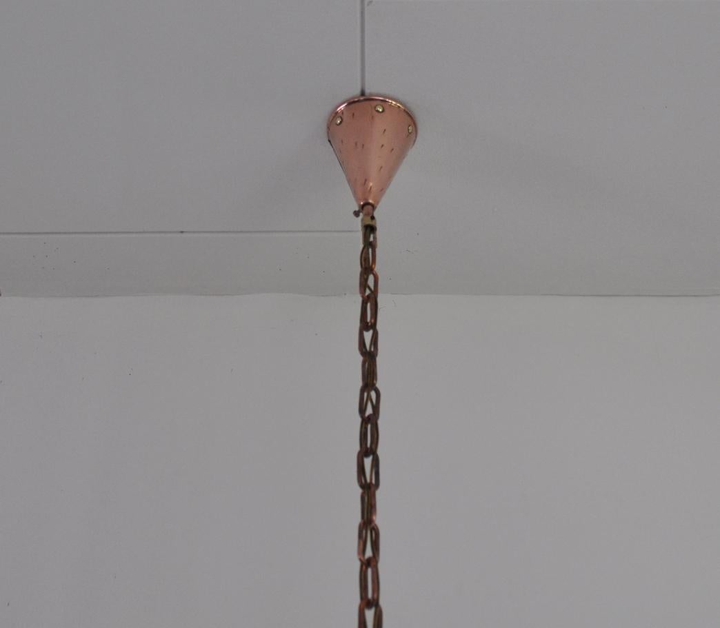 Late 20th Century Cone Shaped Handcrafted Copper Pendants from Denmark, 1970s