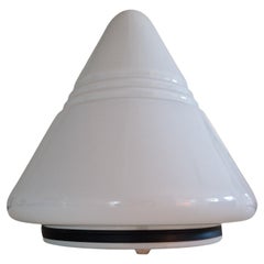 Cone shaped opaline table lamp, Netherlands 1960s
