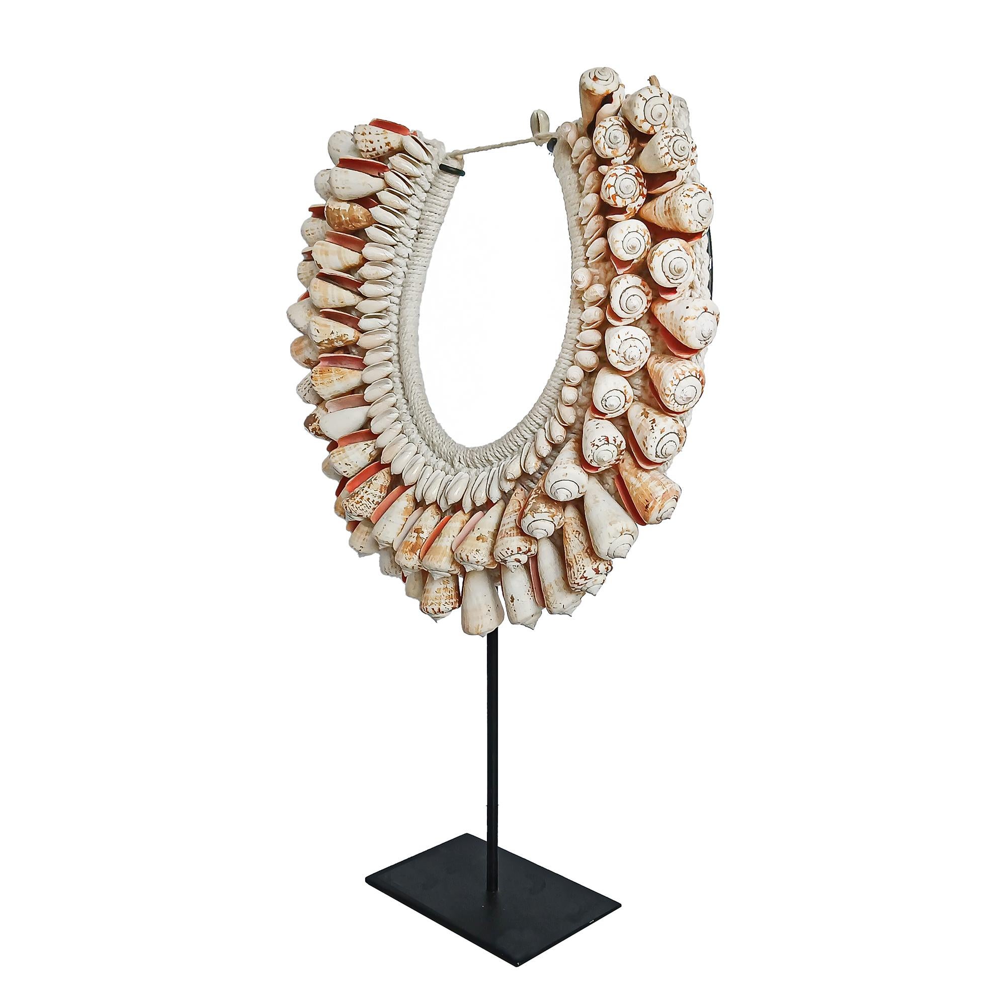 Cone Shell Necklace on Stand, Papua New Guinea For Sale 1
