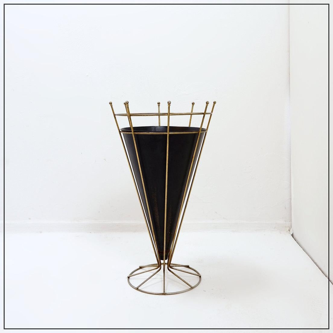 Metal Cone Umbrella Stand Model 11a from Vitra, 1960s For Sale