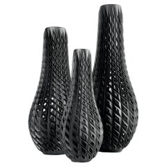 Ensemble de 3 vases modernes CONE, fabriqués en résine bio, Allemagne