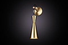 Cone Wall Lamp 'Large' by Marc Wood, Handmade Brass Lamp with GU10 LED Bulb