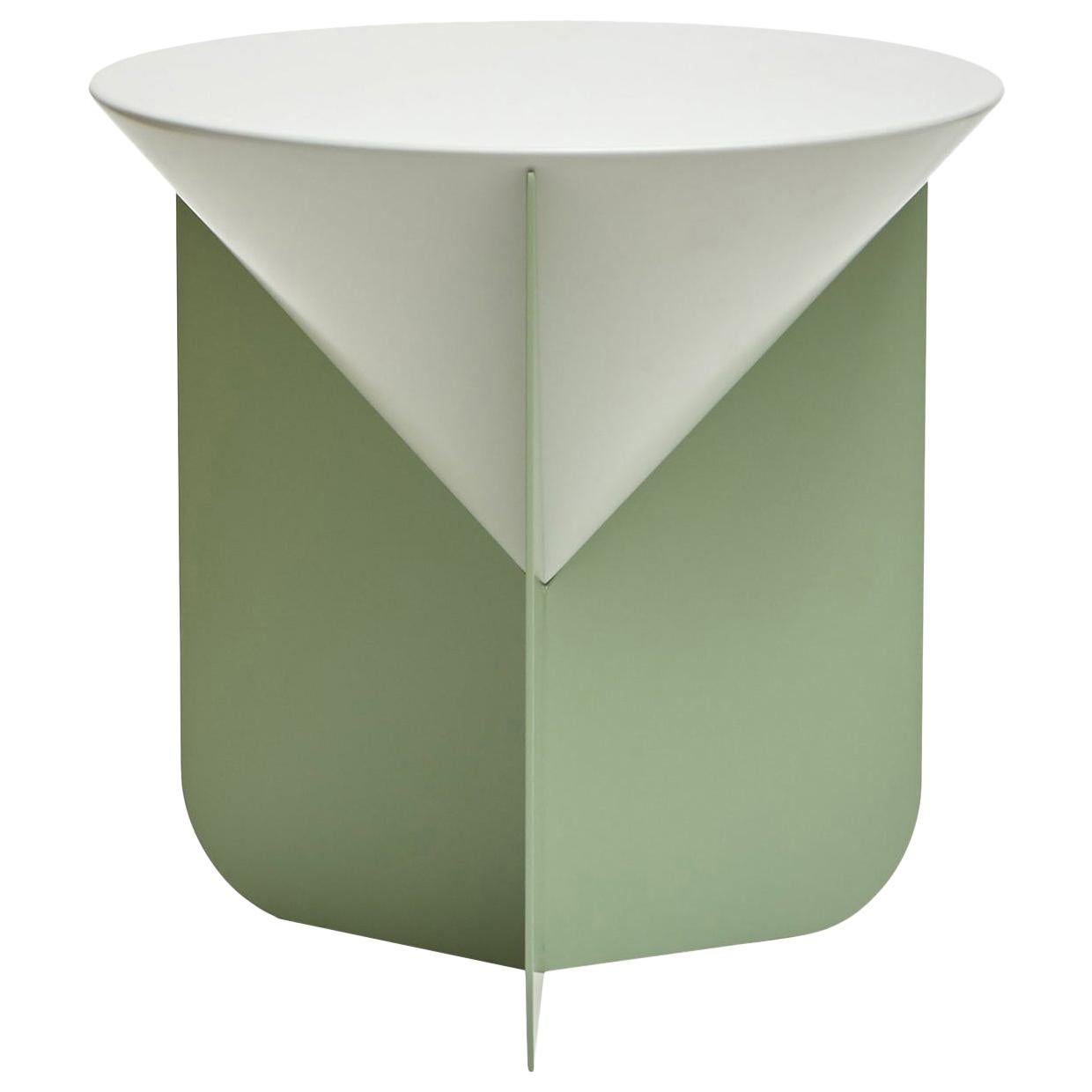 Cone White and Pale Green Side Table by Matteo Zorzenoni For Sale