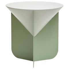 Cone White and Pale Green Side Table by Matteo Zorzenoni