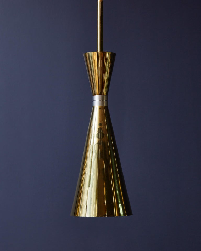"Cones" chandelier in brass by Studio Glustin For Sale at 1stDibs