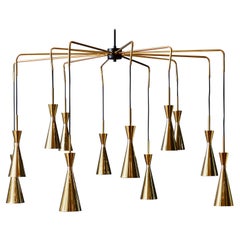 "Cones" Chandelier in Brass by Studio Glustin