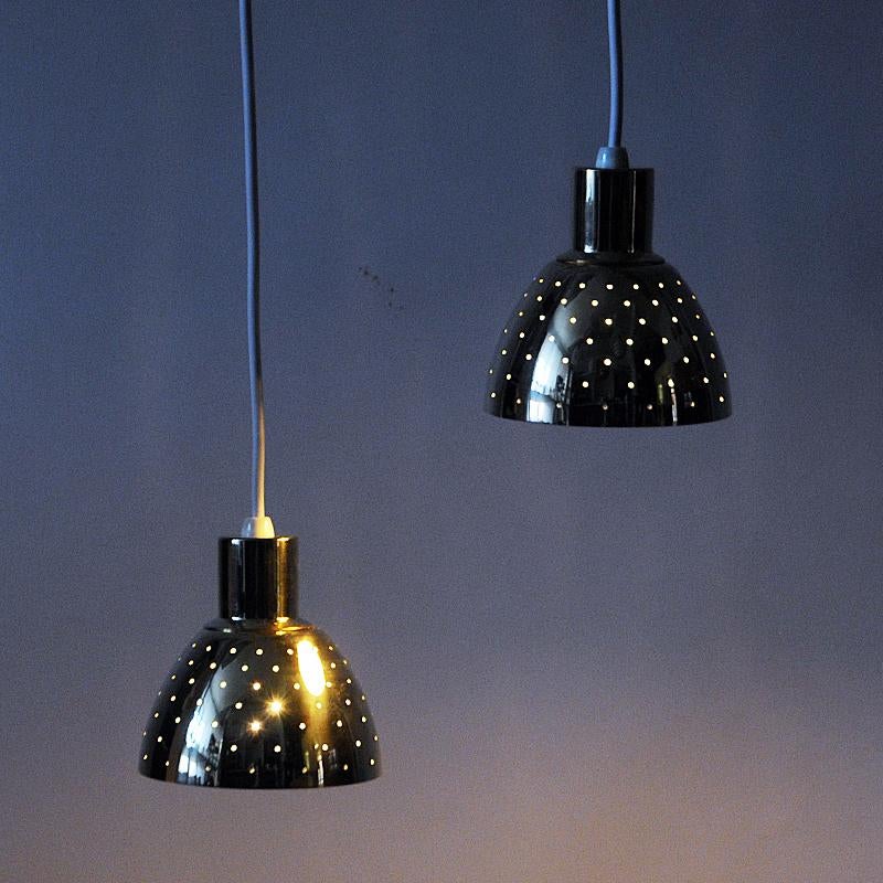 Coneshaped Brass Lamp Pendant Pair Florina T618, Hans-Agne Jacobsson, 1960s 1