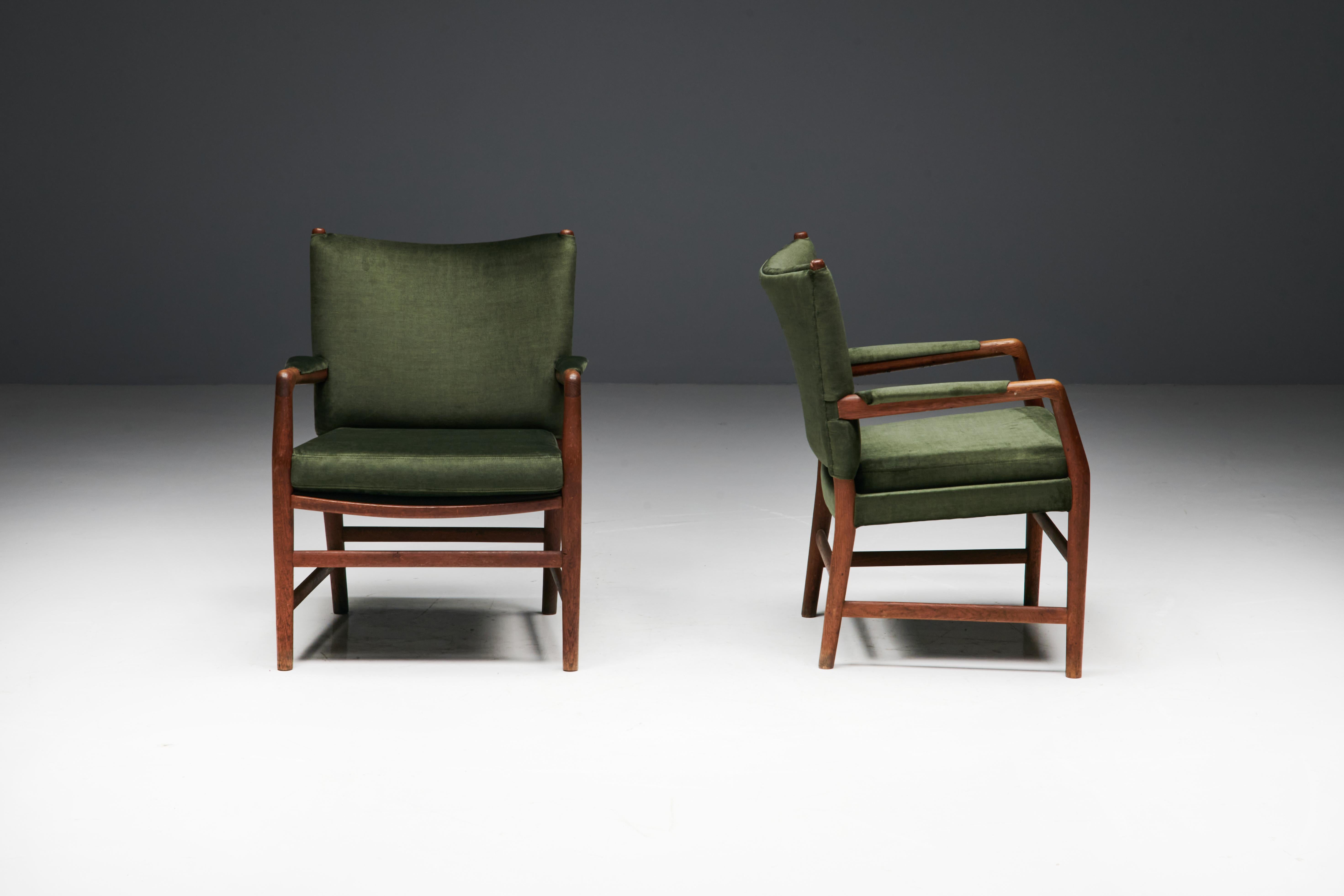 Mid-Century Modern Conference Chairs by Hans J. Wegner for the Aarhus City Hall, Denmark, 1940s For Sale