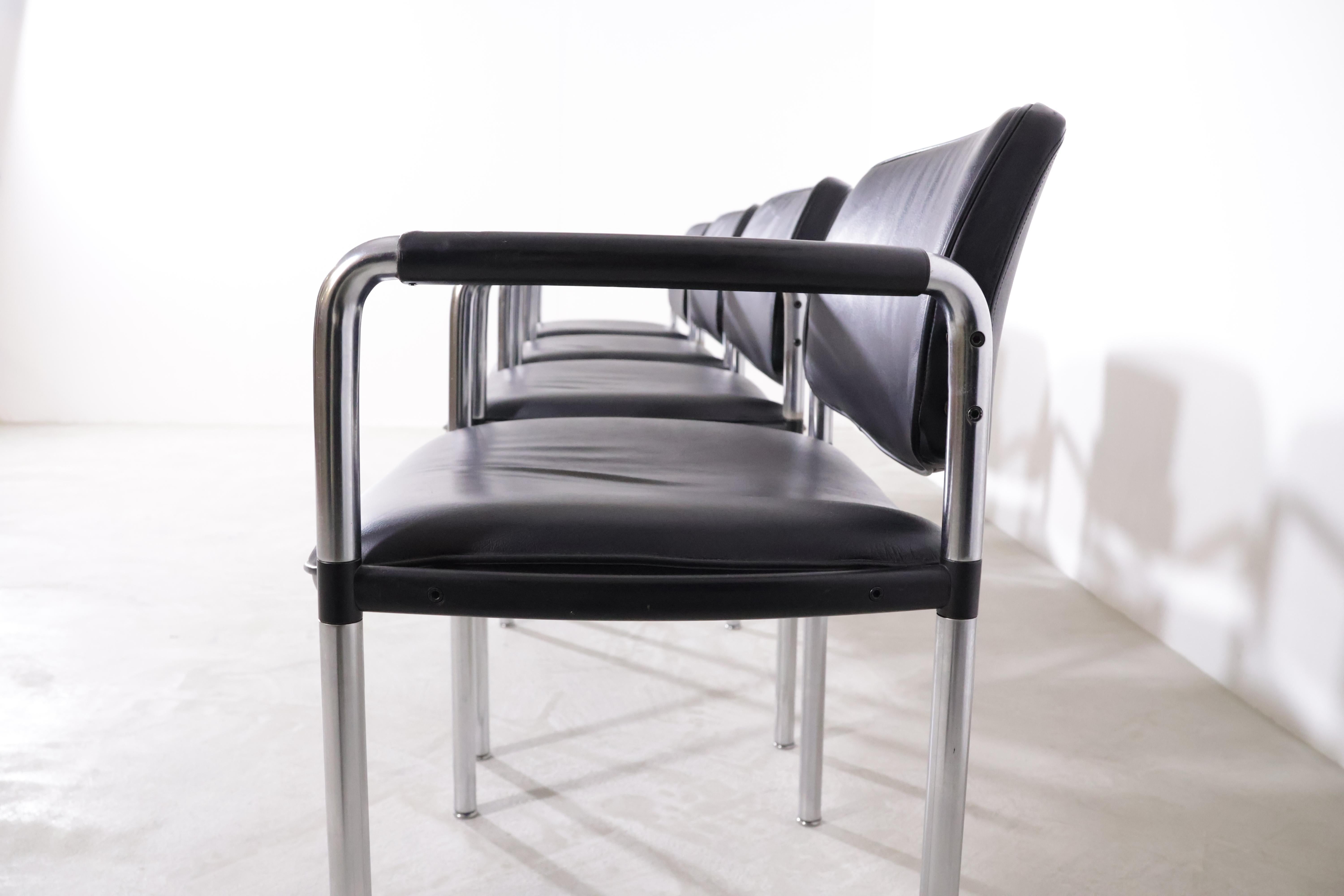Konferenz-/Esszimmerstühle Modell 3712 von Jorgen Kastholm für Kusch & Co  (Deutsch) im Angebot