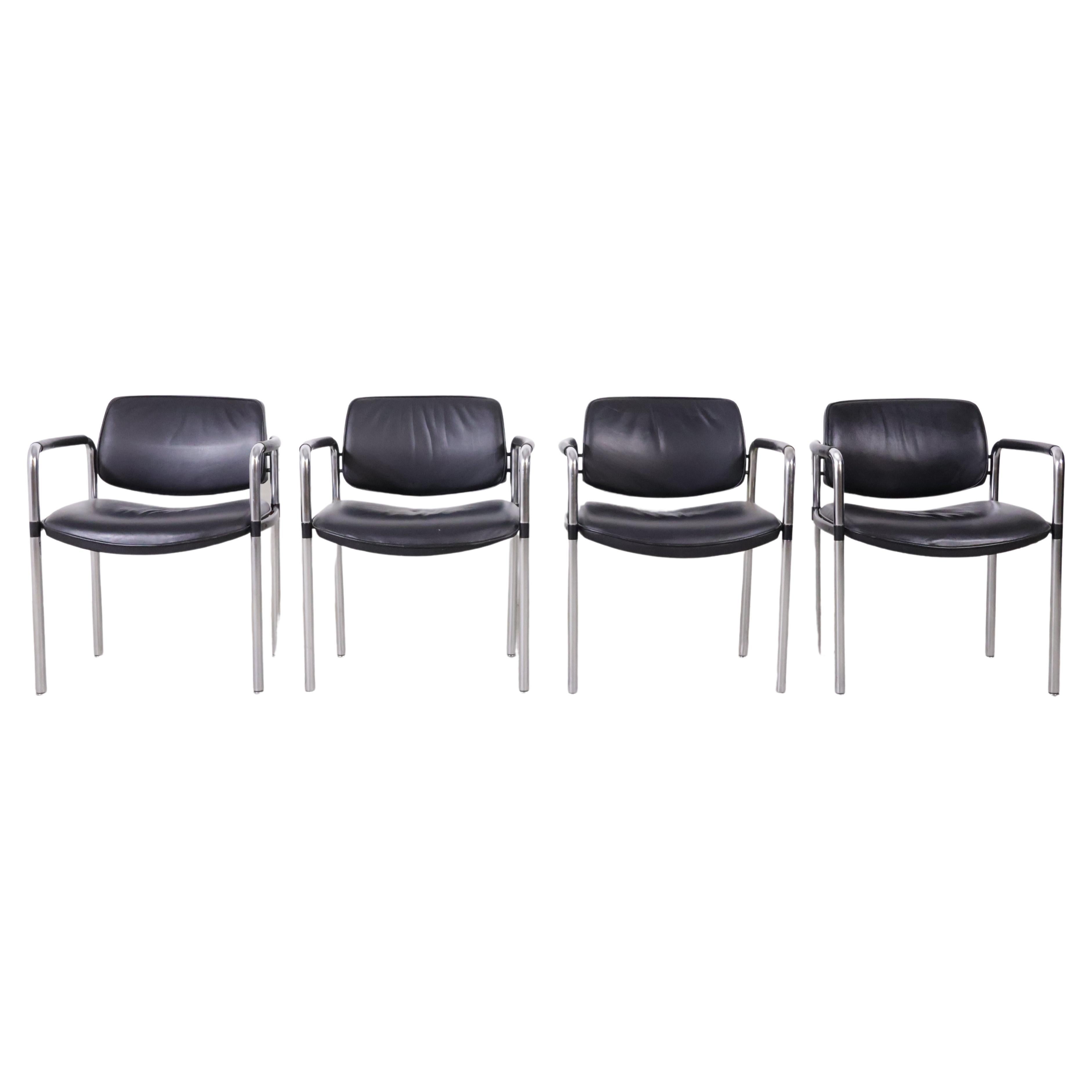 Konferenz-/Esszimmerstühle Modell 3712 von Jorgen Kastholm für Kusch & Co 