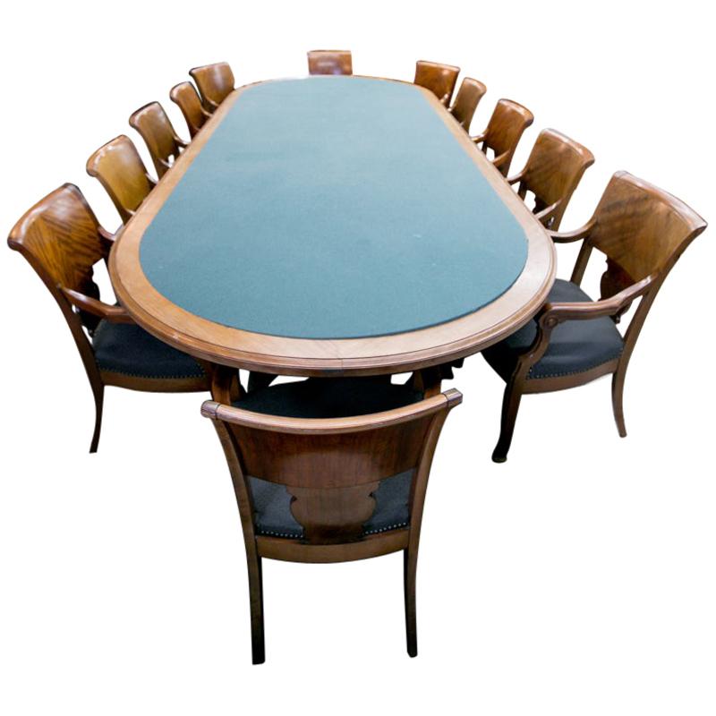 Conference Table with 12 Armchairs