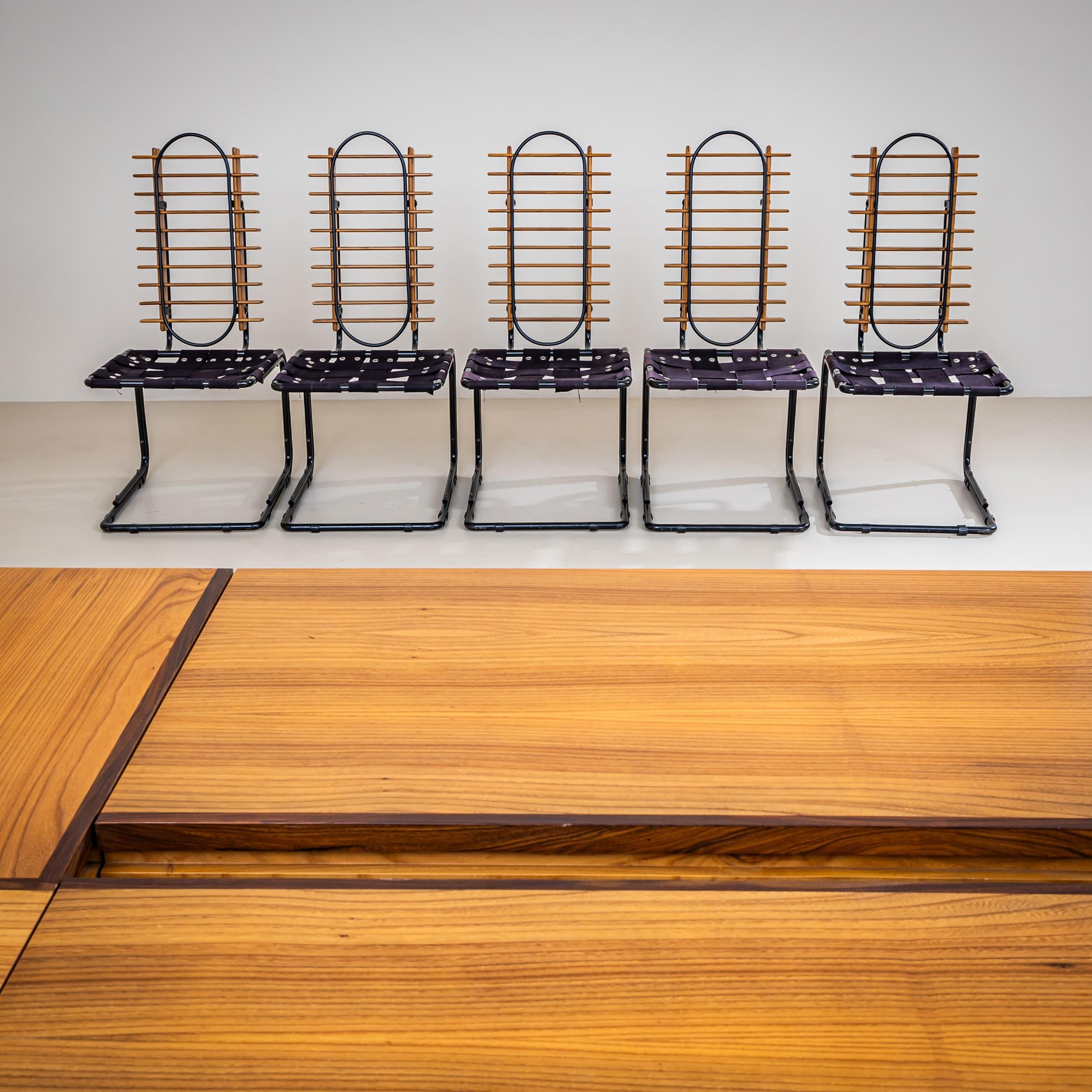 Conference Table with Ten Chairs, Rome, 1960s For Sale 4