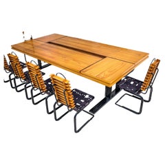 Vintage Conference Table with Ten Chairs, Rome, 1960s