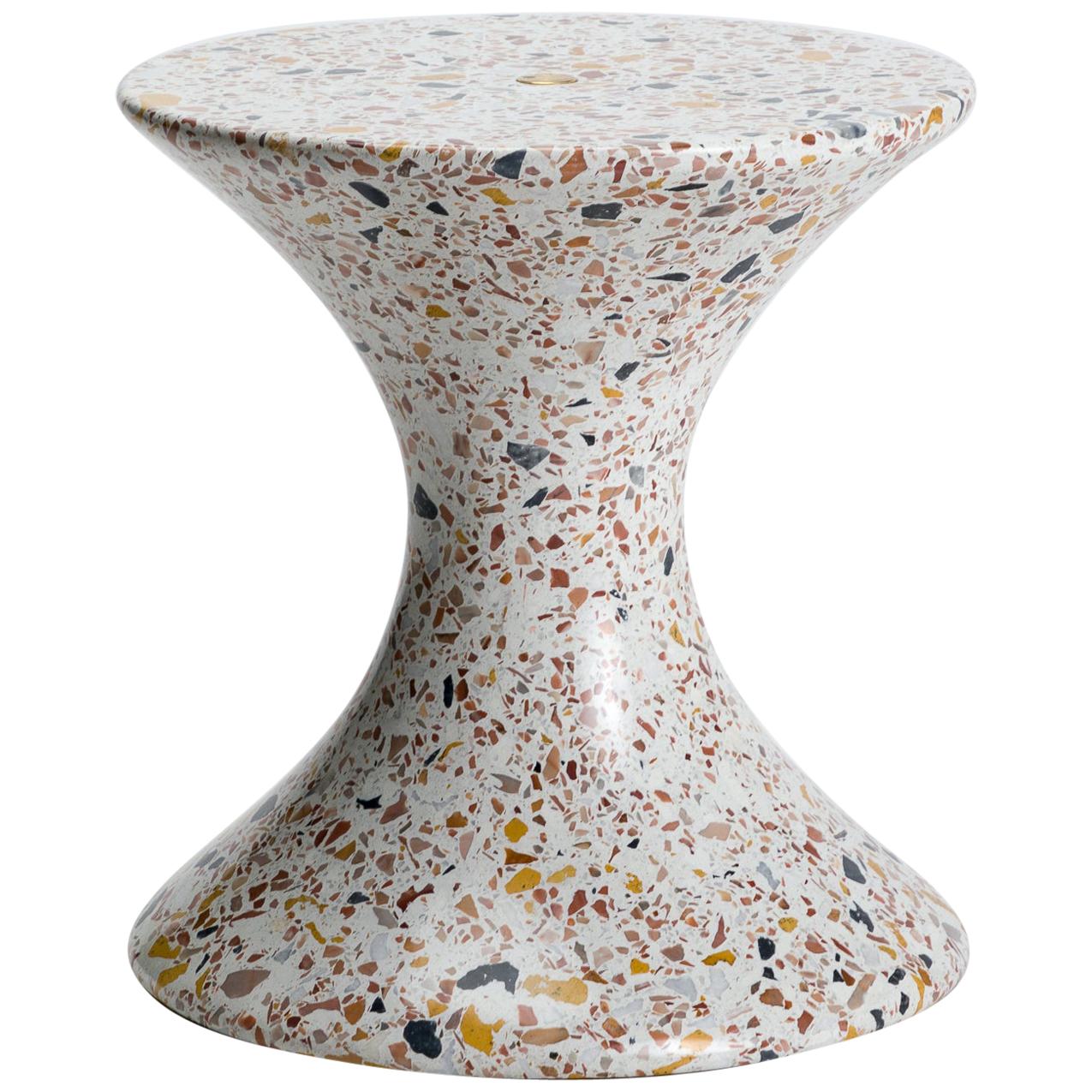 Confetti, Small Contemporary Indoor/Outdoor Terrazzo Side Table by Laun For Sale