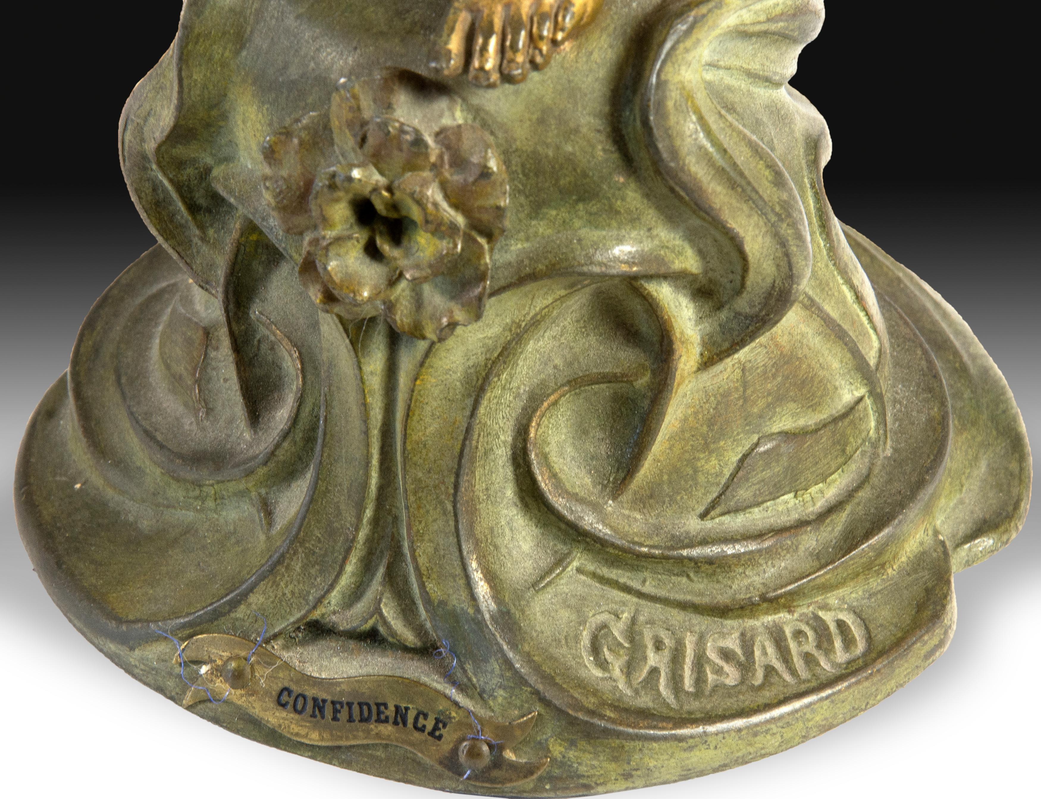 Confidence, Calamine. France, circa 1900, After Grisard, Désiré '1872-¿' In Good Condition For Sale In Madrid, ES