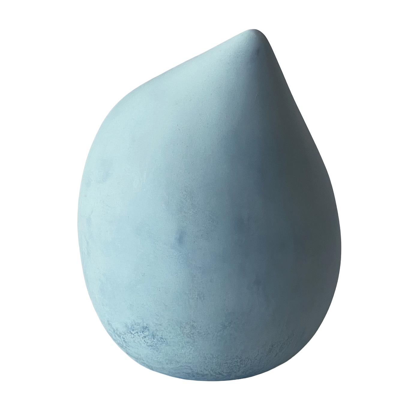 Scultura in ceramica azzurra Confidente in vendita 4
